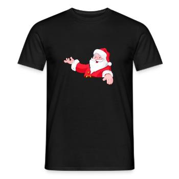 père Noël - T-shirt homme - noir - Devant - AI Model Male 178 light (178cm)