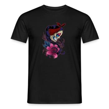 Zucker Schädel Mädchen Tag der Toten Geschenk - Männer T-Shirt - Schwarz - Vorne - AI Model Male 178 light (178cm)