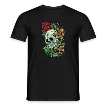 Zucker Schädel Tag der Toten Geschenk - Männer T-Shirt - Schwarz - Vorne - AI Model Male 178 light (178cm)