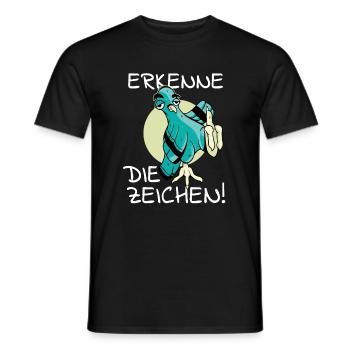 Vogel Vogelfutter Erkenne die Zeichen Spruch cool - Männer T-Shirt - Schwarz - Vorne - AI Model Male 178 light (178cm)