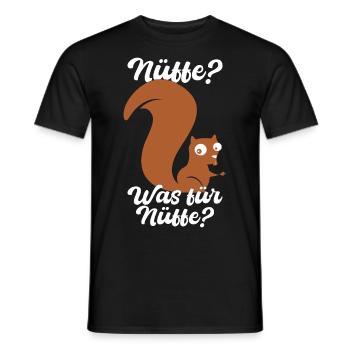 Eichhörnchen Nüsse Nuss Spruch Geschenk - Männer T-Shirt - Schwarz - Vorne - AI Model Male 178 light (178cm)