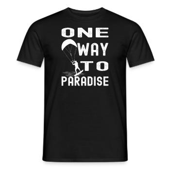 One Way to Paradise - Der Weg zum Pardies - Männer T-Shirt - Schwarz - Vorne - AI Model Male 178 light (178cm)