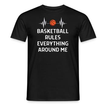 Basketball Spieler Basketballer Sprüche Geschenk - Männer T-Shirt - Schwarz - Vorne - AI Model Male 178 light (178cm)