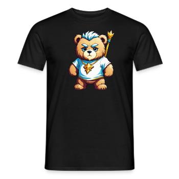 Zeus Greek God Teddy Bear - Men's T-Shirt - black - Front - AI Model Male 178 light (178cm)