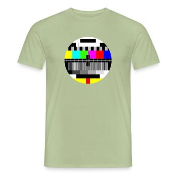 mire tv - T-shirt homme - vert sauge - Devant - AI Model Male 178 light (178cm)