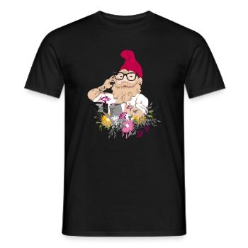 Garten Hipster - Männer T-Shirt - Schwarz - Vorne - AI Model Male 178 light (178cm)