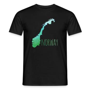 norway - Men's T-Shirt - black - Front - AI Model Male 178 light (178cm)