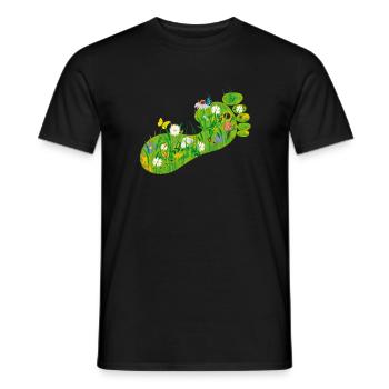 ecological Footprint - Men's T-Shirt - black - Front - AI Model Male 178 light (178cm)
