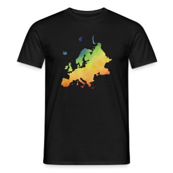europe - Männer T-Shirt - Schwarz - Vorne - AI Model Male 178 light (178cm)
