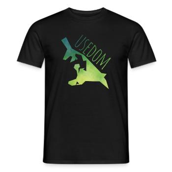 usedom - Men's T-Shirt - black - Front - AI Model Male 178 light (178cm)