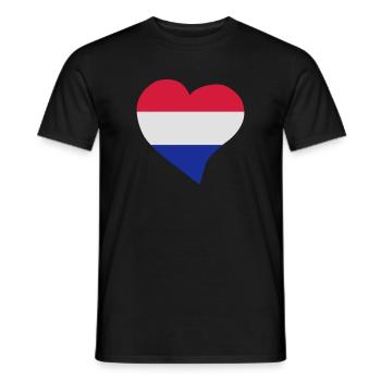 Dutch Herz - Männer T-Shirt - Schwarz - Vorne - AI Model Male 178 light (178cm)