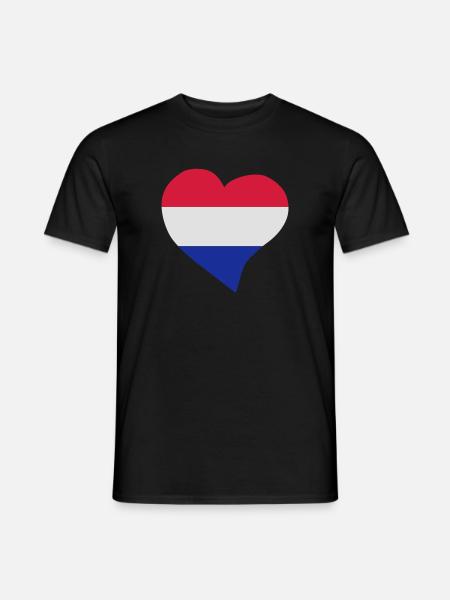 Dutch heart - Men's T-Shirt - black