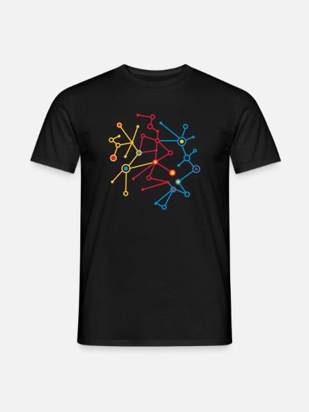 molecular pattern - Men's T-Shirt - black