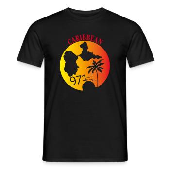 Caribbean 971 GUADELOUPE - T-shirt homme - noir - Devant - AI Model Male 178 light (178cm)