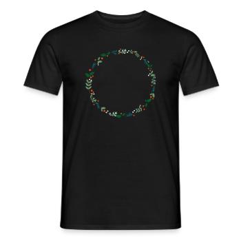 Immergrüner Kranz - Männer T-Shirt - Schwarz - Vorne - AI Model Male 178 light (178cm)