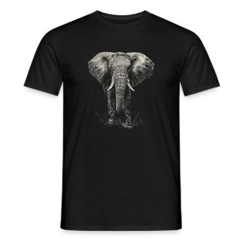 Elefant - Männer T-Shirt - Schwarz - Vorne - AI Model Male 178 light (178cm)