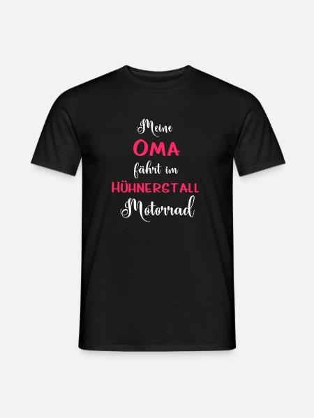 Oma Hühnerstall - Männer T-Shirt - Schwarz