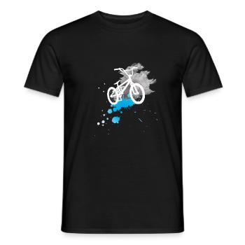 bike bmx bike halfpipe Jump Skate Street splash - Men's T-Shirt - black - Front - AI Model Male 178 light (178cm)