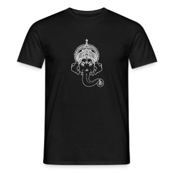ganesha Elefant Yoga Hindu india Mandala Namaste - Männer T-Shirt - Schwarz - Vorne - AI Model Male 178 light (178cm)