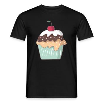 cupcake - Men's T-Shirt - black - Front - AI Model Male 178 light (178cm)