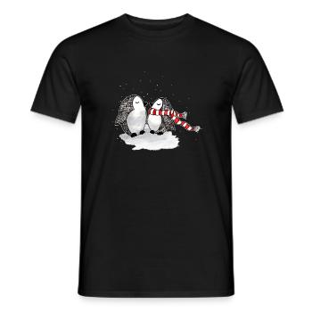 Cute Penguins - Men's T-Shirt - black - Front - AI Model Male 178 light (178cm)