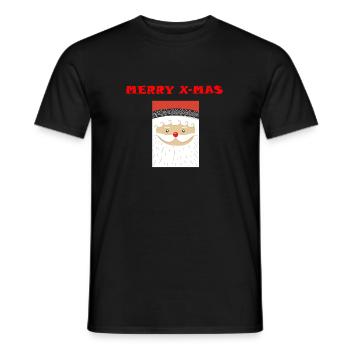 Merry X mas avec Nicholas - T-shirt homme - noir - Devant - AI Model Male 178 light (178cm)
