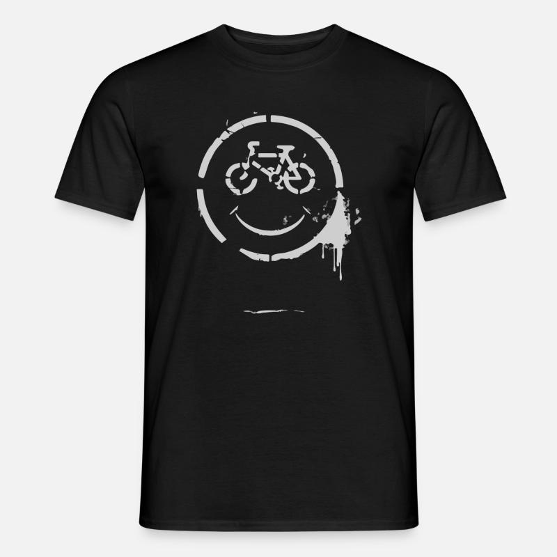Fahrrad Mann - Männer T-Shirt - Schwarz
