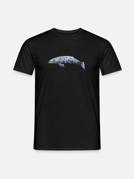 Gray whale - Baleine grise - Gray whale - Men's T-Shirt - black