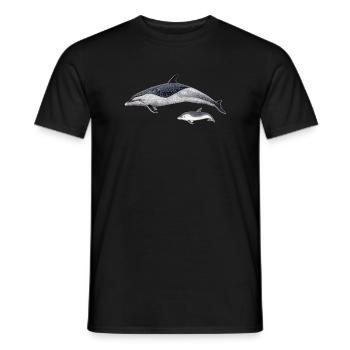 dauphin tacheté - T-shirt homme - noir - Devant - AI Model Male 178 light (178cm)