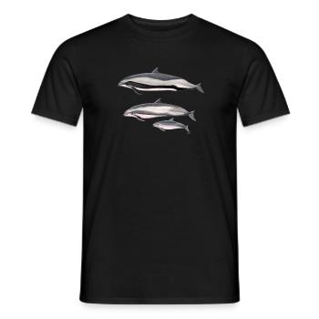 Frasers Delphin - Frasers Dolphin - Dauphin - Männer T-Shirt - Schwarz - Vorne - AI Model Male 178 light (178cm)