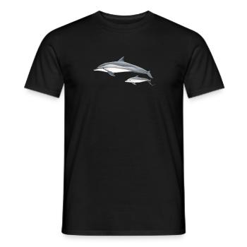 Dolphin acrobat - Long-beaked dolphin - Dauphin - Men's T-Shirt - black - Front - AI Model Male 178 light (178cm)