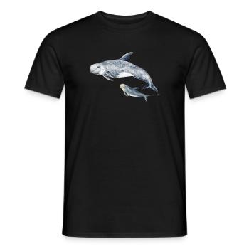Calderón gray - Grampus dolphin - Dauphin de Risso - Men's T-Shirt - black - Front - AI Model Male 178 light (178cm)
