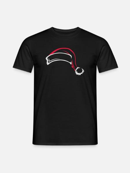 Nikolausmütze - Männer T-Shirt - Schwarz