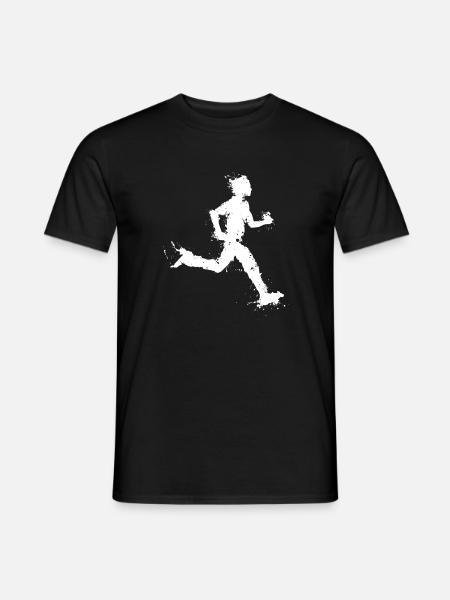 Running man - course à pied marathon - T-shirt homme - noir