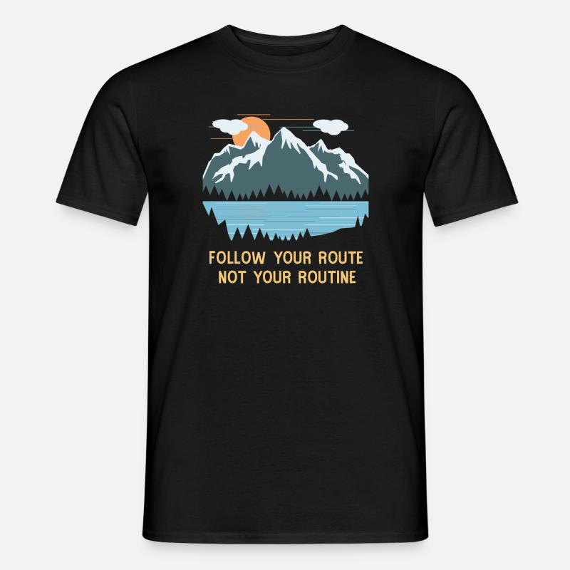 Berge - Männer T-Shirt - Schwarz