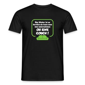 Das Wetter ist so herrlich, da kann man was ..... - Männer T-Shirt - Schwarz - Vorne - AI Model Male 178 light (178cm)