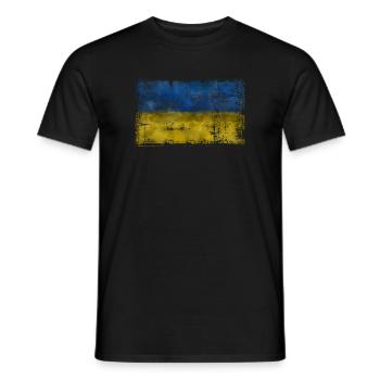 Ukraine - Men's T-Shirt - black - Front - AI Model Male 178 light (178cm)