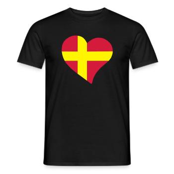  heart - Men's T-Shirt - black - Front - AI Model Male 178 light (178cm)