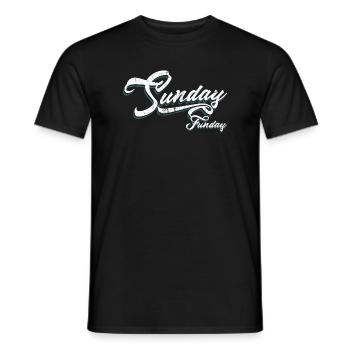 Script du dimanche Funday Néon - T-shirt homme - noir - Devant - AI Model Male 178 light (178cm)