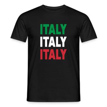 Italy / Gift / Gift Idea - Men's T-Shirt - black - Front - AI Model Male 178 light (178cm)