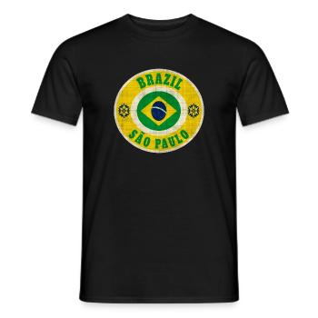 Brasilien Sao Paulo / Geschenk / Geschenkidee - Männer T-Shirt - Schwarz - Vorne - AI Model Male 178 light (178cm)