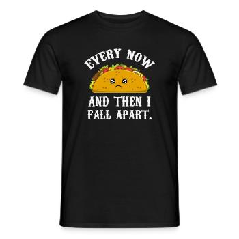 Funny Taco - de temps en temps je tombe en morceaux - T-shirt homme - noir - Devant - AI Model Male 178 light (178cm)