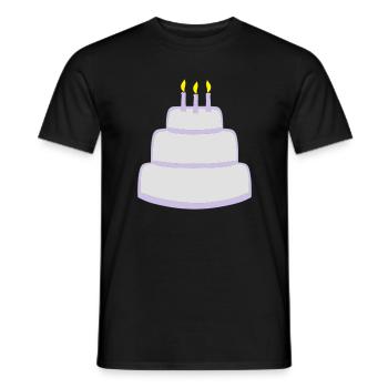 Birthday cake - T-shirt homme - noir - Devant - AI Model Male 178 light (178cm)