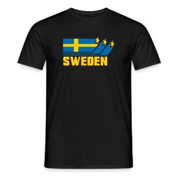 Sweden / Swedish - Flag / Gift - Men's T-Shirt - black - Front - AI Model Male 178 light (178cm)