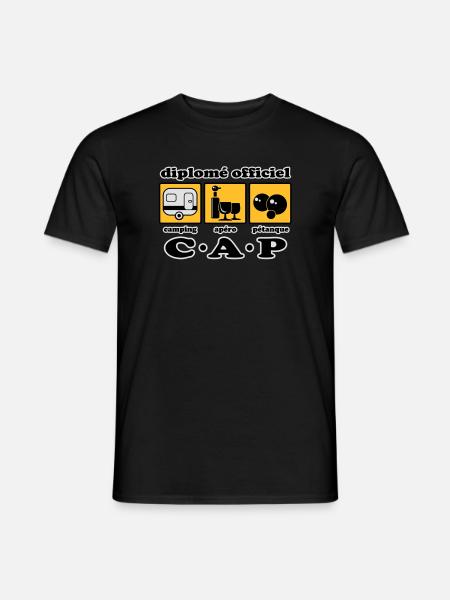Camping aperitif bowls flex - Men's T-Shirt - black