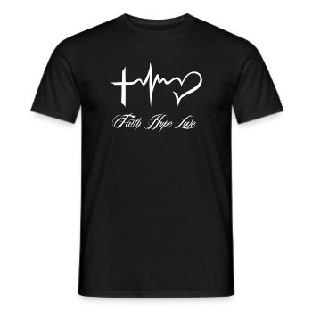 Faith Hope Love Faith Hope Love for everyone! - Men's T-Shirt - black - Front - AI Model Male 178 light (178cm)