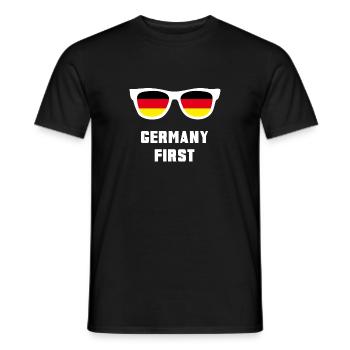 Germany First / Germany First Flag Gift - Men's T-Shirt - black - Front - AI Model Male 178 light (178cm)
