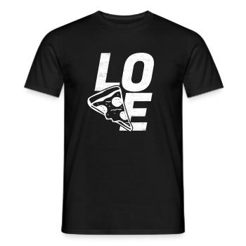 Love Pizza - Männer T-Shirt - Schwarz - Vorne - AI Model Male 178 light (178cm)