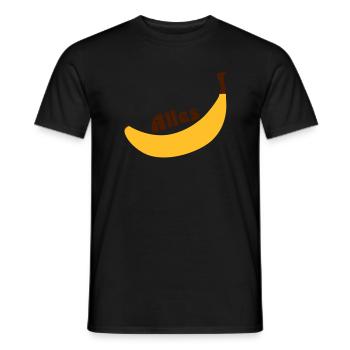 all banana - Men's T-Shirt - black - Front - AI Model Male 178 light (178cm)