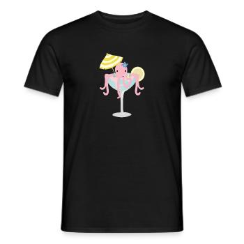 Oktopus - Männer T-Shirt - Schwarz - Vorne - AI Model Male 178 light (178cm)